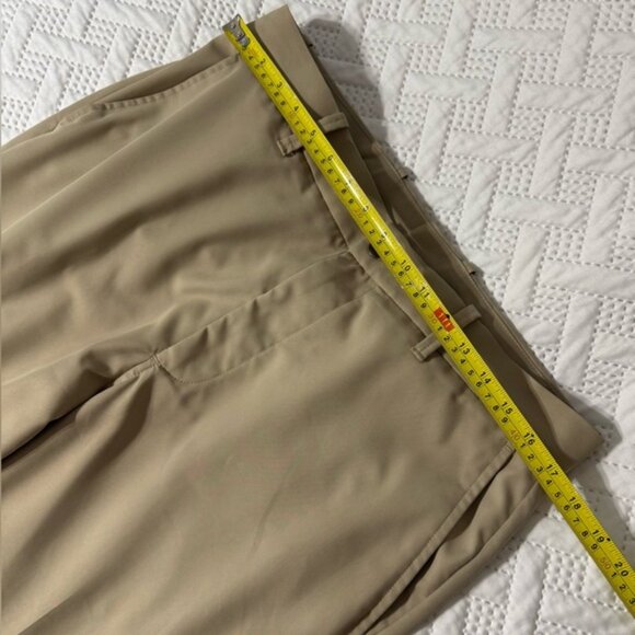 Snake Eyes 34/32 Men Khaki Tan Flat Front Golf Athletic Activewear Sporty Pants - Picture 6 of 13